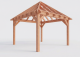 Constructiepakket schilddak | 4105x4105x4030mm | fijnbezaagd Douglas    CP-20.3026