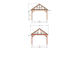 Constructiepakket schilddak | 4105x4105x4030mm | fijnbezaagd Douglas    CP-20.3026