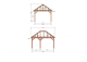 Constructiepakket schilddak | 5240x4105x4030mm | fijnbezaagd Douglas    CP-20.3027