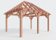 Constructiepakket schilddak | 5310x4105x4030mm | fijnbezaagd Douglas    CP-20.3028