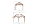 Constructiepakket schilddak | 5840x4105x4030mm | fijnbezaagd Douglas    CP-20.3029