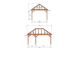 Constructiepakket schilddak | 5885x4105x4030mm | fijnbezaagd Douglas    CP-20.3030