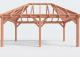 Constructiepakket schilddak | 6370x4105x4030mm | fijnbezaagd Douglas    CP-20.3031