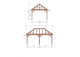 Constructiepakket schilddak | 6370x4105x4030mm | fijnbezaagd Douglas    CP-20.3031