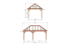 Constructiepakket schilddak | 6485x4105x4030mm | fijnbezaagd Douglas    CP-20.3032