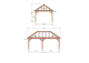 Constructiepakket schilddak | 7015x4105x4030mm | fijnbezaagd Douglas    CP-20.3033