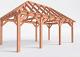 Constructiepakket schilddak | 7090x4105x4030mm | fijnbezaagd Douglas    CP-20.3034