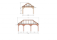 Constructiepakket schilddak | 7090x4105x4030mm | fijnbezaagd Douglas    CP-20.3034