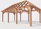 Constructiepakket schilddak | 7690x4105x4030mm | fijnbezaagd Douglas    CP-20.3036