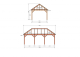 Constructiepakket schilddak | 7690x4105x4030mm | fijnbezaagd Douglas    CP-20.3036