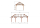 Constructiepakket schilddak | 8150x4105x4030mm | fijnbezaagd Douglas    CP-20.3037