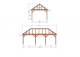 Constructiepakket schilddak | 8220x4105x4030mm | fijnbezaagd Douglas    CP-20.3038