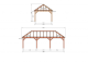 Constructiepakket schilddak | 9280x4105x4030mm | fijnbezaagd Douglas    CP-20.3040