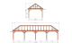 Constructiepakket schilddak | 12190x4105x4030mm | fijnbezaagd Douglas    CP-20.3043
