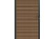 NewTechWood co-extrusie composiet deur in aluminium frame, horizontaal triple, 100 x 195 cm, Teak.   1064264